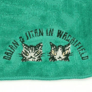 提花刺繡方巾 [D & J]・綠色 